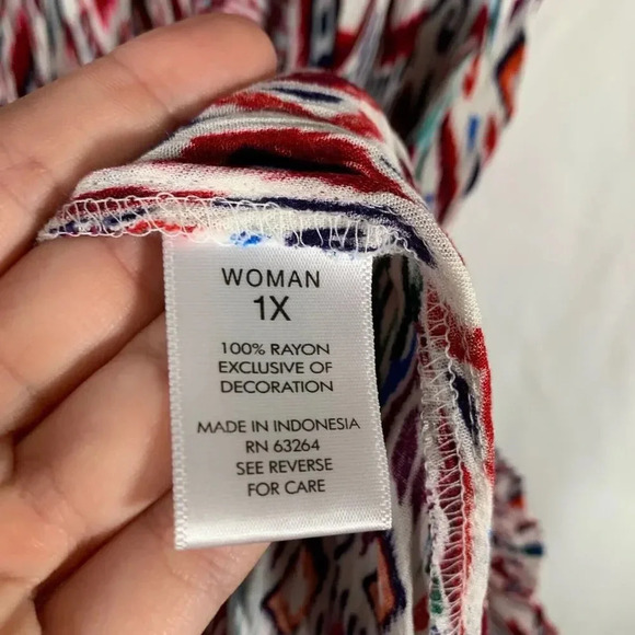 Dressbarn Westport Skirt Women’s 1X Ruffle Smoked Waist Pull On MIDI NWT - Picture 8 of 11